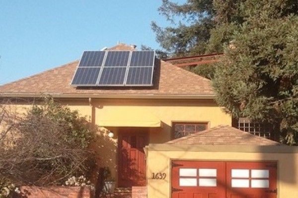 Solar panel on a home