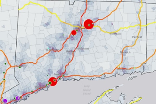 Analysis of electric vehicle corridor options in Connecticut